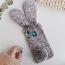 Fluffy Rabbit Plush cover For Xiaomi Poco X3 M3 Xiaomi Mi 10T A3 A2 lite Redmi 9A 9C 8A 7A 6A 8T Note 10s 10 5 6 7 8 9 Pro Case
