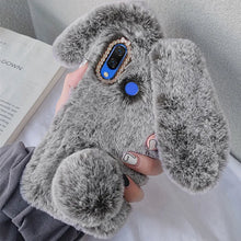 Fluffy Rabbit Plush cover For Xiaomi Poco X3 M3 Xiaomi Mi 10T A3 A2 lite Redmi 9A 9C 8A 7A 6A 8T Note 10s 10 5 6 7 8 9 Pro Case