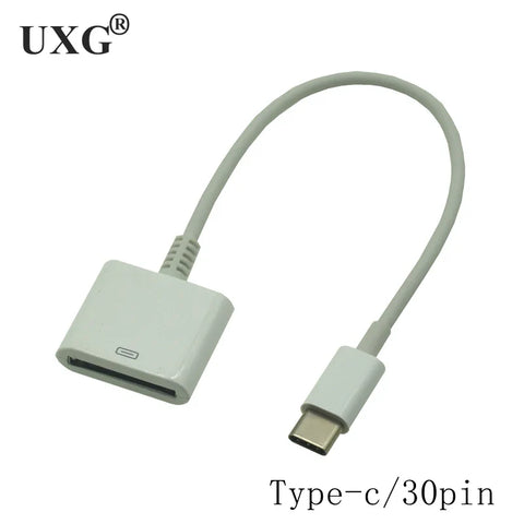 New Dock 30-Pin Female To USB-C USB 3.1 Micro USB Type C Male Short Charging Cable For Huawei Samsung Mac Onplus
