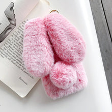 Fluffy Rabbit Plush cover For Xiaomi Poco X3 M3 Xiaomi Mi 10T A3 A2 lite Redmi 9A 9C 8A 7A 6A 8T Note 10s 10 5 6 7 8 9 Pro Case