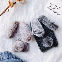 Fluffy Rabbit Plush cover For Xiaomi Poco X3 M3 Xiaomi Mi 10T A3 A2 lite Redmi 9A 9C 8A 7A 6A 8T Note 10s 10 5 6 7 8 9 Pro Case