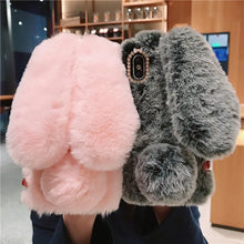 Fluffy Rabbit Plush cover For Xiaomi Poco X3 M3 Xiaomi Mi 10T A3 A2 lite Redmi 9A 9C 8A 7A 6A 8T Note 10s 10 5 6 7 8 9 Pro Case