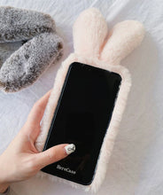 Fluffy Rabbit Plush cover For Xiaomi Poco X3 M3 Xiaomi Mi 10T A3 A2 lite Redmi 9A 9C 8A 7A 6A 8T Note 10s 10 5 6 7 8 9 Pro Case