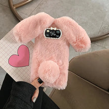 Fluffy Rabbit Plush cover For Xiaomi Poco X3 M3 Xiaomi Mi 10T A3 A2 lite Redmi 9A 9C 8A 7A 6A 8T Note 10s 10 5 6 7 8 9 Pro Case