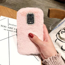 Fluffy Rabbit Plush cover For Xiaomi Poco X3 M3 Xiaomi Mi 10T A3 A2 lite Redmi 9A 9C 8A 7A 6A 8T Note 10s 10 5 6 7 8 9 Pro Case
