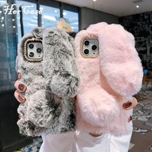Fluffy Rabbit Plush cover For Xiaomi Poco X3 M3 Xiaomi Mi 10T A3 A2 lite Redmi 9A 9C 8A 7A 6A 8T Note 10s 10 5 6 7 8 9 Pro Case