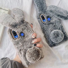 Fluffy Rabbit Plush cover For Xiaomi Poco X3 M3 Xiaomi Mi 10T A3 A2 lite Redmi 9A 9C 8A 7A 6A 8T Note 10s 10 5 6 7 8 9 Pro Case